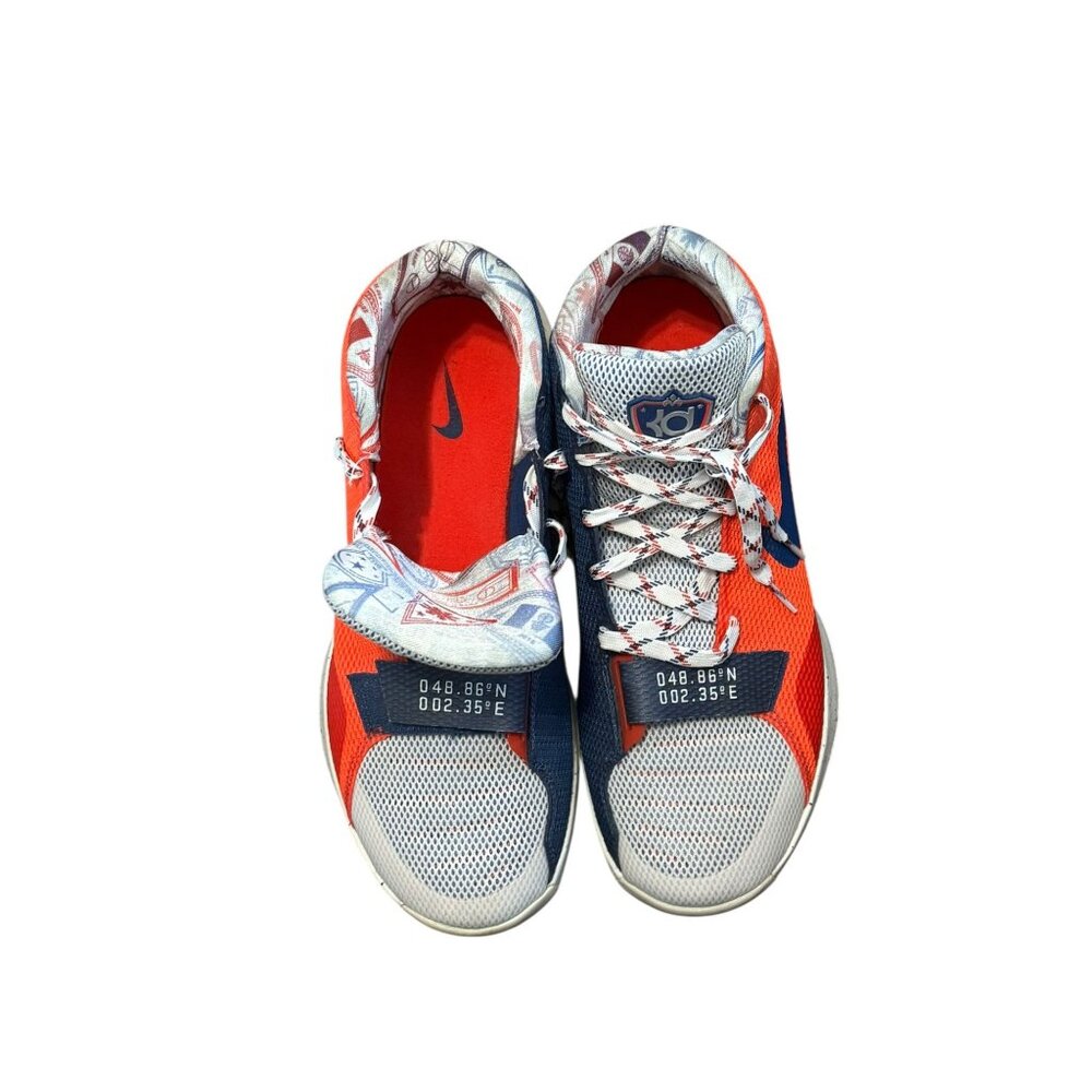 Nike KD Trey 5 VIII Basketball Shoes Orange & Navy Mesh Mens Sneaker